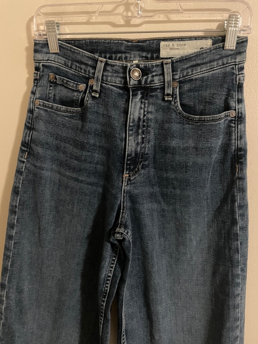 Rag & Bone Sofie‎ High Rise Ankle Ultra Wide Jeans Women’s Size 26 Cuffed Leland - Picture 6 of 14